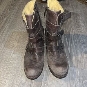 Bussola Dark Brown Combat Boots